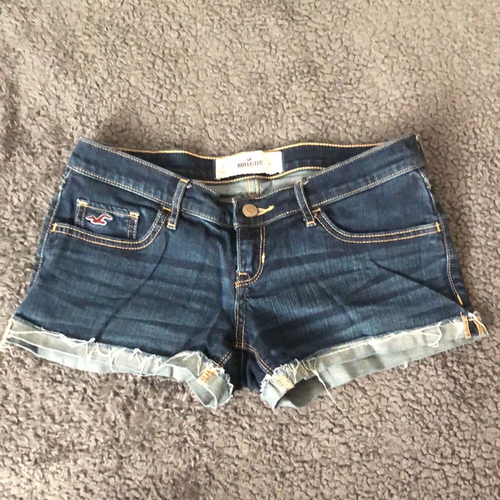 Hollister jean cuffed shorts